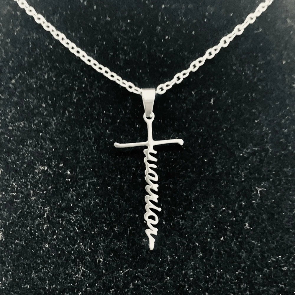 “Warrior” Religious Cross Necklace